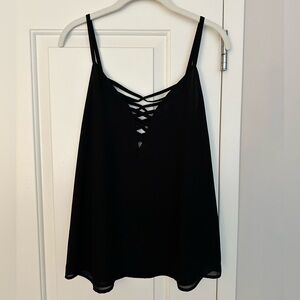 Fab’rik Crisscrossed Black Tanktop